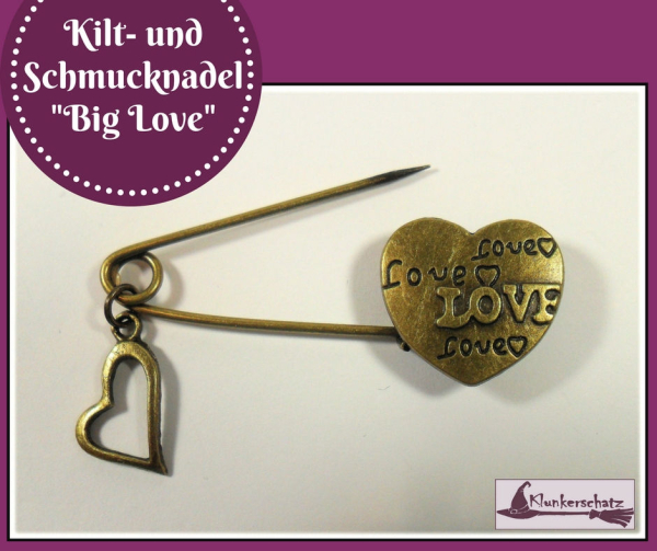 Kilt- und Schmucknadel "Big Love"